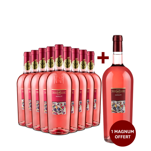 9 bouteilles de Merlot Rosato 2021 + magnum