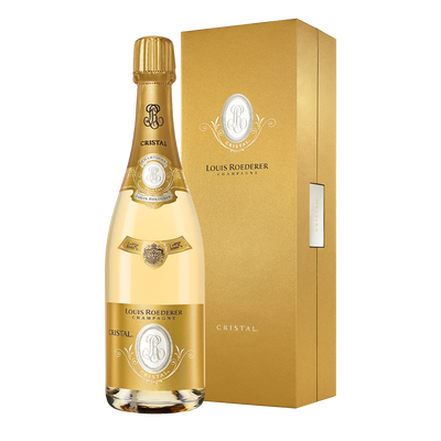 Champagne Cristal Brut 2015 en emballage cadeau premium