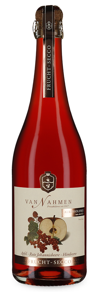 Vin pétillant Secco pomme-groseille rouge-framboise 2023 sans alcool