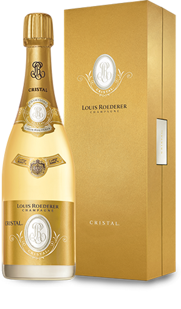 Champagne Cristal Brut 2015 en emballage cadeau premium